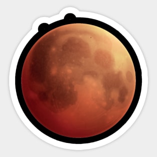 Total Lunar Eclipse Blood Moon – March 14, 2025 Eclipse Sticker
